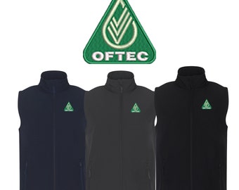 Oftec Oil Firing Technical Association Embroidered Soft shell Gilet With Optional Personalisation Your Name/Company on the right