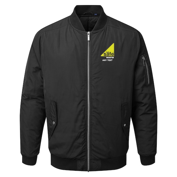 Gas Safe Bomber Jacket Logo Personalised With Your Name company Embroidered Under the Gas Safe Logo of This Stylish Plumbers Workwear Etsy UK