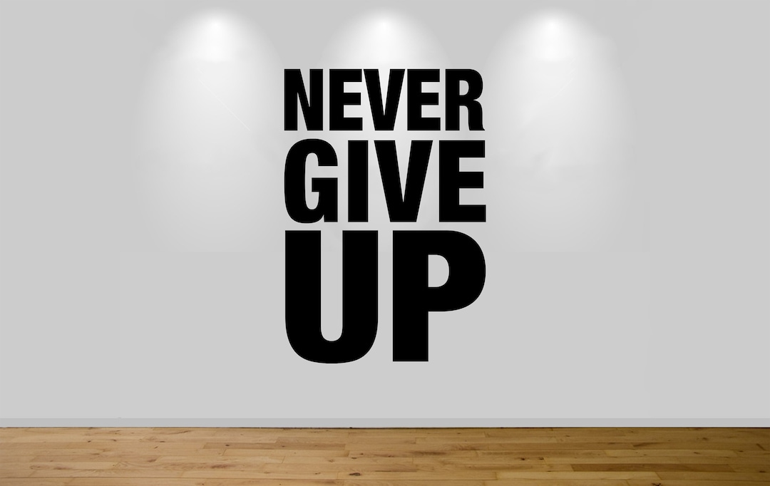NEVER GIVE UP Mo Salah Liverpool Wall Sticker Champions League