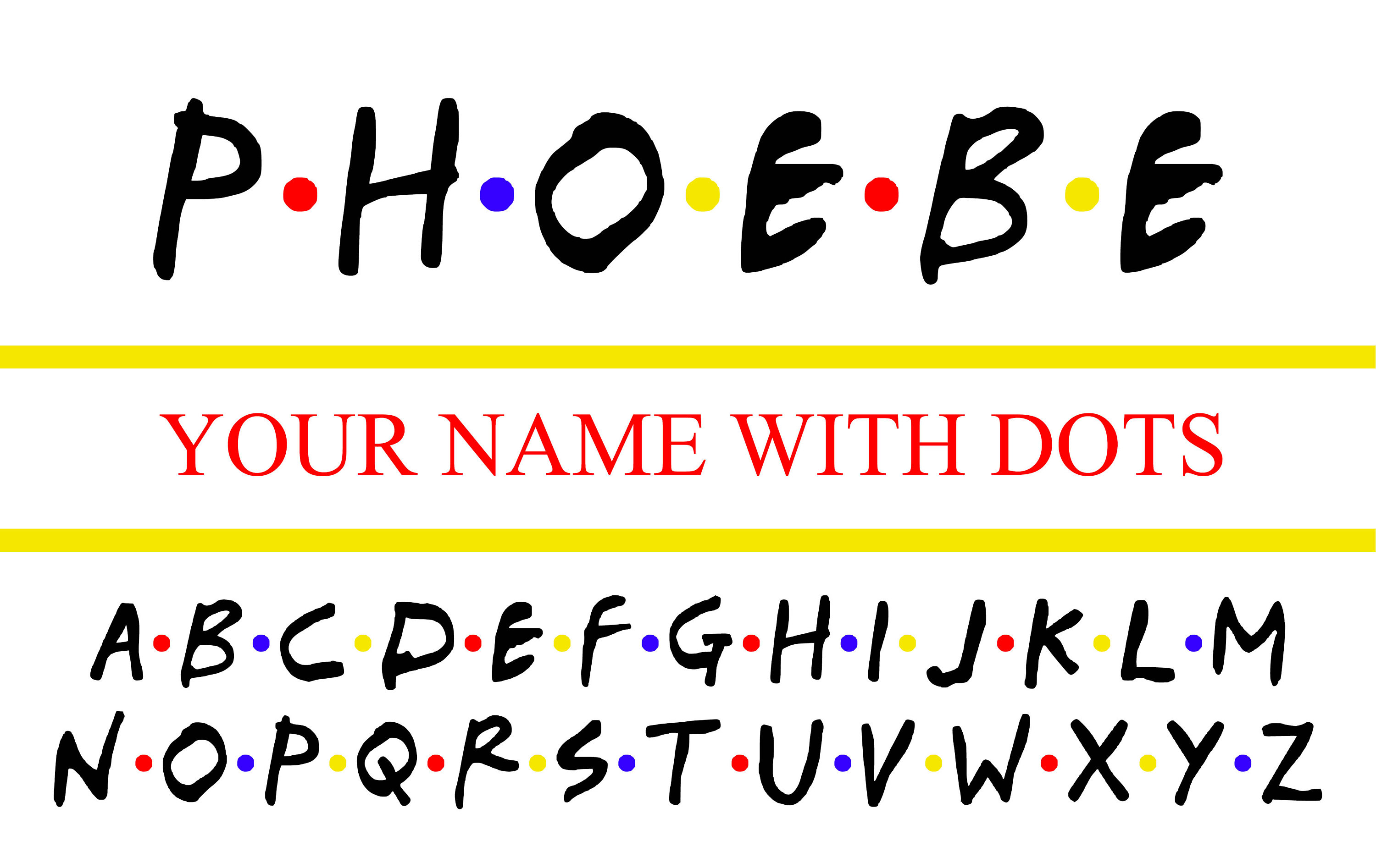 YOUR NAME in the FRIENDS Letters Wall Sticker Decal Friends Etsy UK