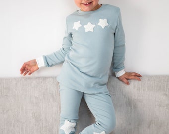 Personnalisé bébé & bambin garçon / coton pyjama fille ensembles-personnaliser avec des noms ou initiales dans la couleur de votre choix ! Taille 12m-6 ans