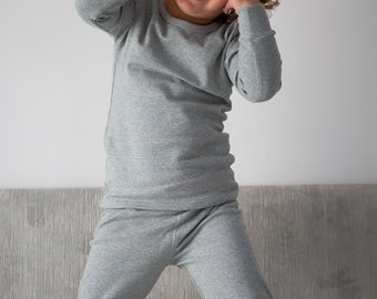 Unisexe petit garçon / coton pyjama fille ensembles-personnaliser avec des noms ou initiales dans la couleur de votre choix ! Taille 9m-6 ans