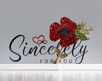 Poppy Pins Poppy Brooch UK Seller Poppy Keepsake Gifts Poppy Accessories Women Remembrance Day Memorial Day Poppy Day