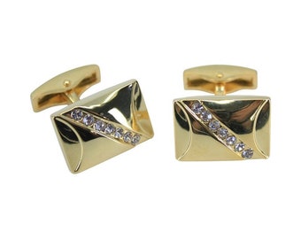 Gold Cufflinks Gifts For Him Valentines Day Wedding Birthday Husband Boyfriend Brother Dad Silver Black Office Cufflinks UK Seller