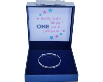 personalised baby girl bangle