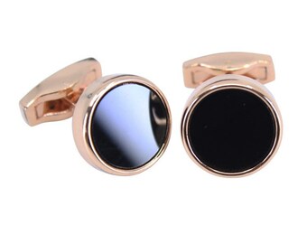 Gold Cufflinks Gifts For Him Valentines Day Wedding Birthday Husband Boyfriend Brother Dad Silver Black Office Cufflinks UK Seller
