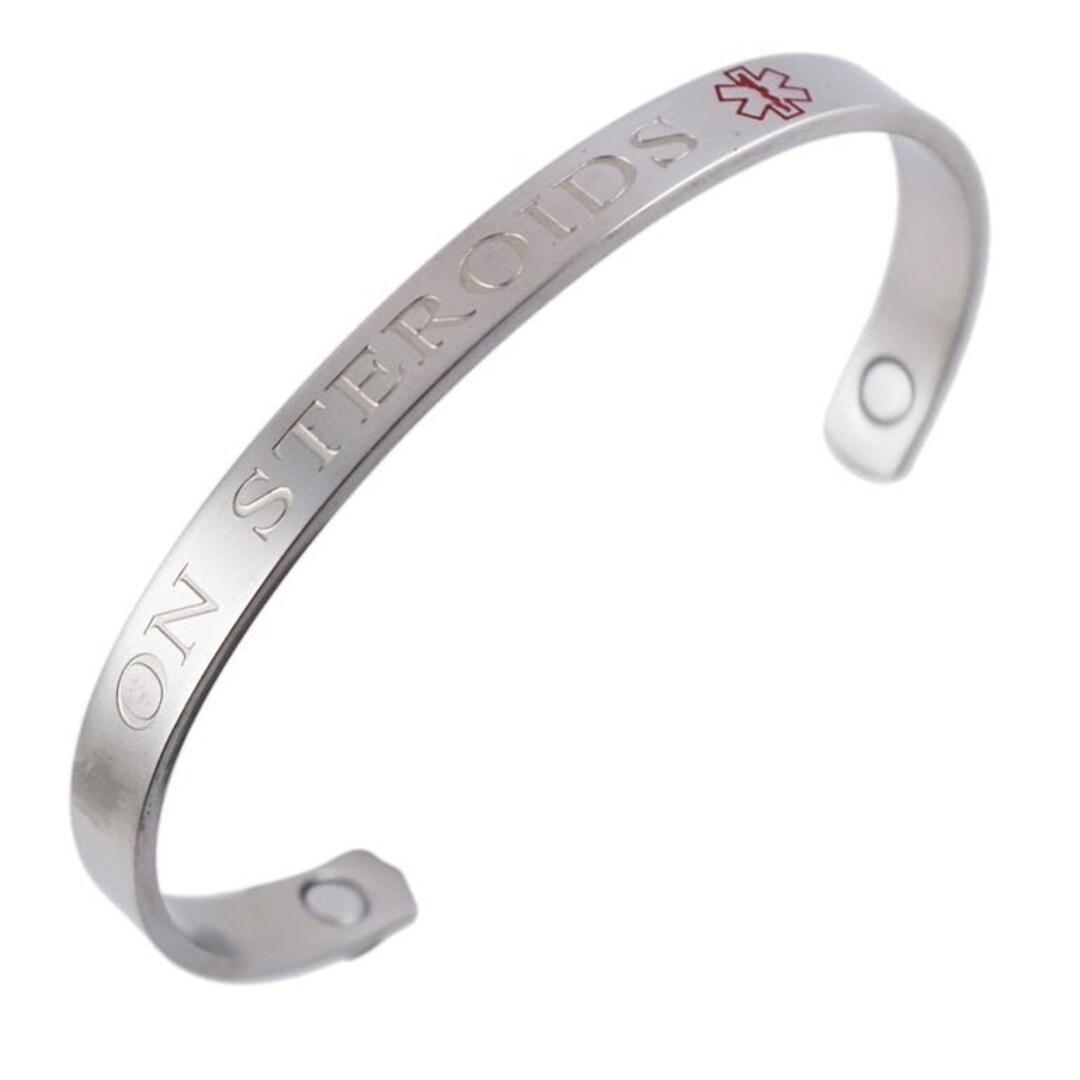 Steroid alert bracelet sale