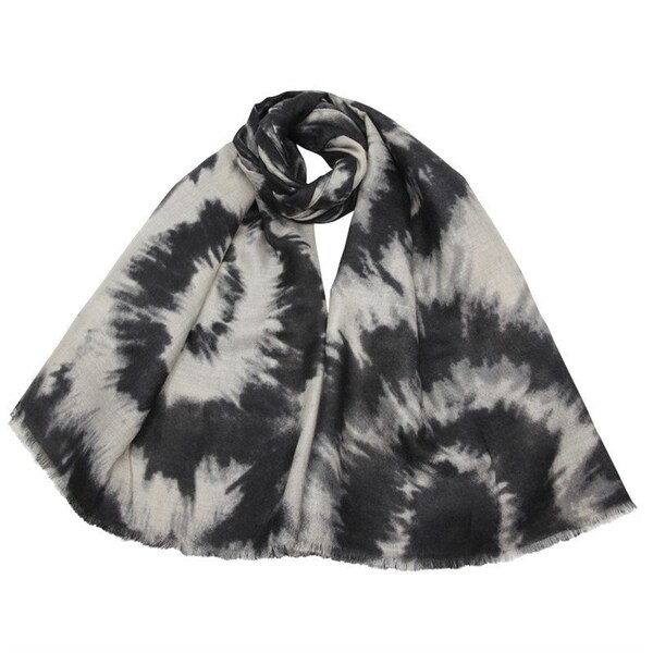 Fringe Tie-Dye Polyester Scarf main image 1