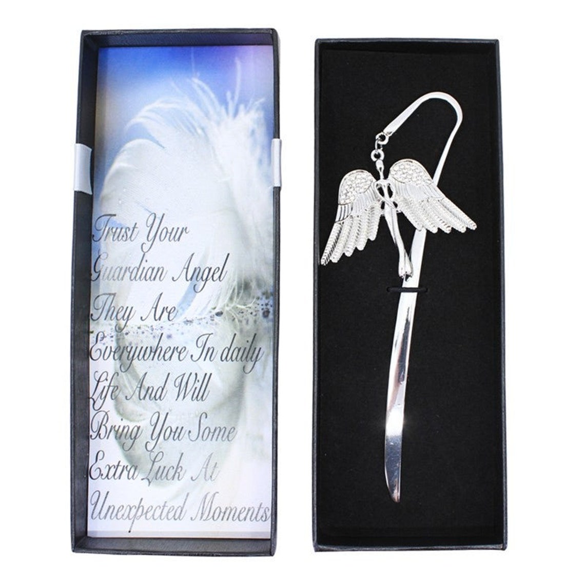 Guardian Angel Gifts Angel Wings Metal Bookmark Personalised Etsy