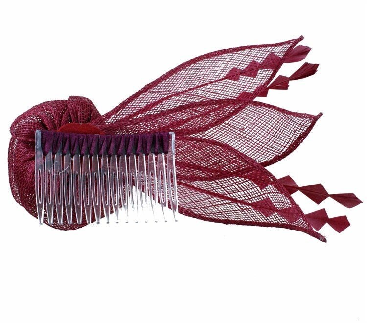 Brown Burgundy Caramel Fascinators Wedding Ascot Sinamay Hat Etsy Canada