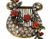 Christmas Harp Brooch 2021 UK Seller Christmas Decorations Crystal Pin Badge Boxed Set XMAS Personalised Gifts for Ladies