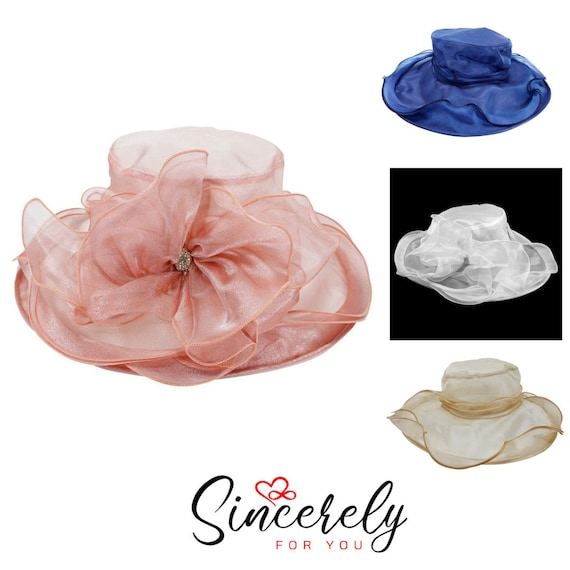 Crushable Organza Hat Wedding Occassion 