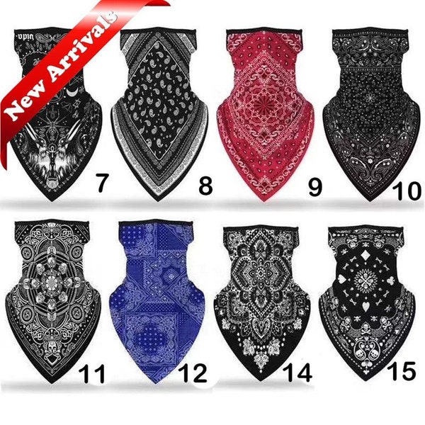 Bandana Face Mask With Ear Loops Face Covering PPE Adults Teenagers Scarf Masks Paisley Print