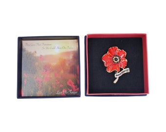 Poppy Pins Poppy Broche ETSY Best Seller 2022 UK Poppy Souvenirs Cadeaux Poppy Accessoires Femmes Hommes Remembrance Day Maman Papa Nan Grandad Royaume-Uni