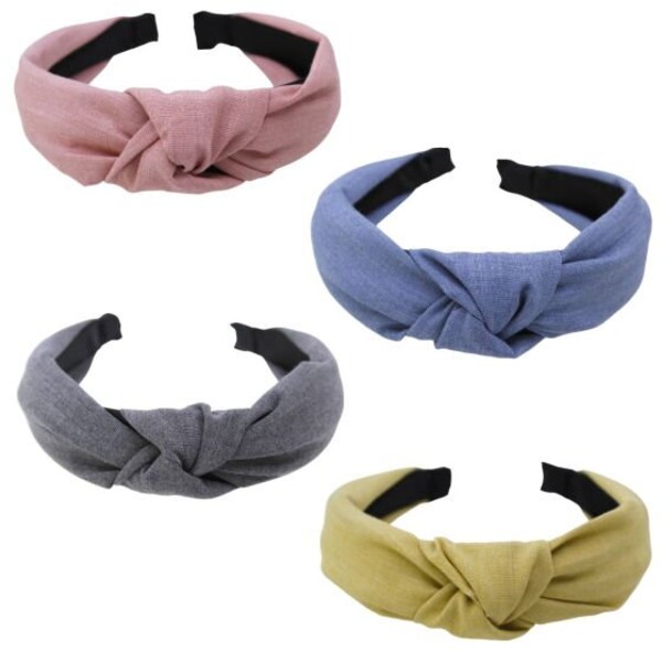 Top Knot Headband UK  Plain Knotted Design Hairband Alice Band Hair Accessories Women Summer Accessories Wide Headband