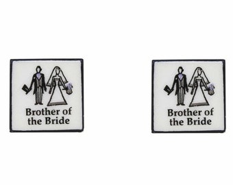 Brother Of The Bride Cufflinks Will You Be My Usher Engraved Cuff Links Wedding Party Boxed Gift Set Bridal Party Gifts UK Seller