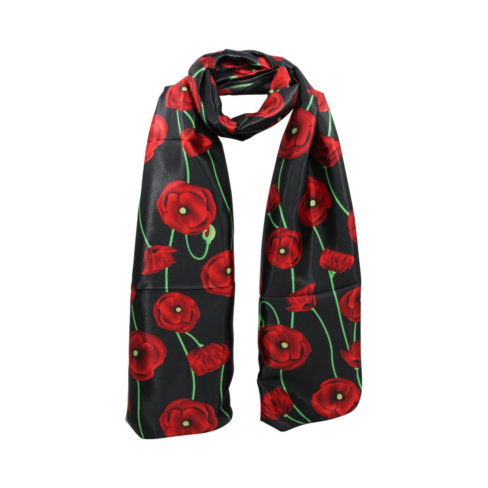Poppy Scarf Scarves for Women Remembrance Day Gift Boxed Set Etsy