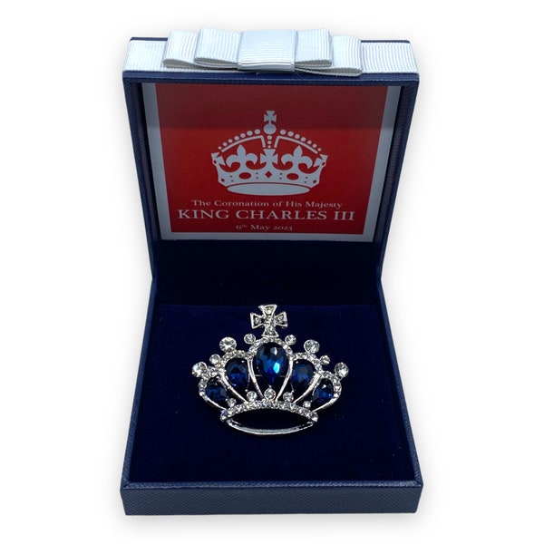 King Charles III Coronation Crown Brooch 2023 Gift Set Kings Crown Jewels British Souvenir United Kingdom UK Seller