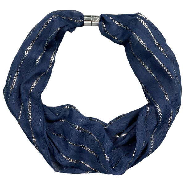 MAGNETIC Loop Scarf Scarves New Trend Gift For Women Mum Sister Friend Gifts Infinity Endless Easy Fastening Chain Print Design