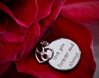 Love You Forever And Always Engraved Pendant Valentines Day Gifts For Her  Proposal Gifts Anniversary Mothers Day Birthday