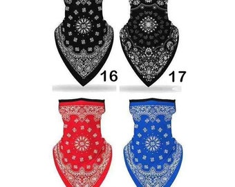 Bandana Face Mask With Ear Loops Face Covering PPE Adults Teenagers Scarf Masks Paisley Print