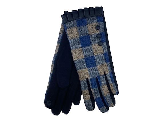 Gants chauds doublés en polaire Bouton Checked Conception Smart