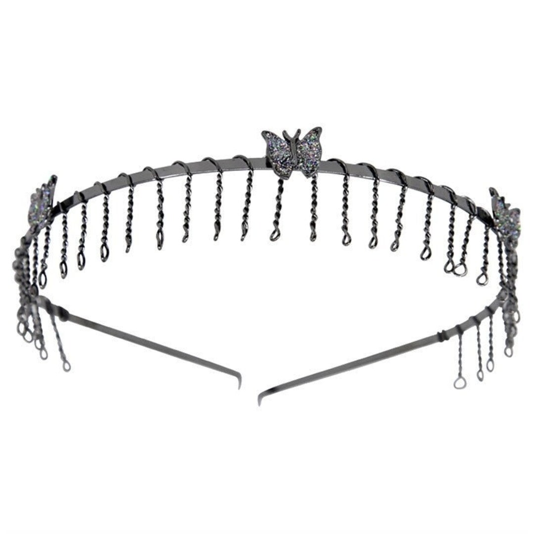 Black Headband With Teeth Hair Grip Butterfly Hairband Women Etsy