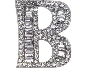 Initial Letter Brooch Crystal Stones Hand Made UK Brooches Women Pin Badges Christmas Vintage Gifts Women Mothers Day Birthday Mum Sister