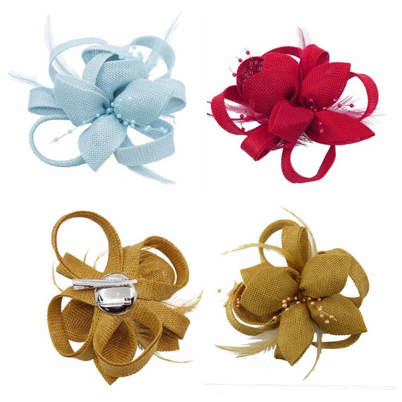 Gold Fascinator Wedding Ascot Hat Hair 