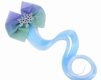 Girls Snowflake Faux Hair Bow Concord Clip Halloween Fancy Dress ETSY UK Seller 2022