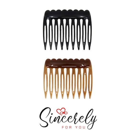 Hair Comb Slide 4 Pack Brown Black Clear Hair Slides Grips Etsy UK