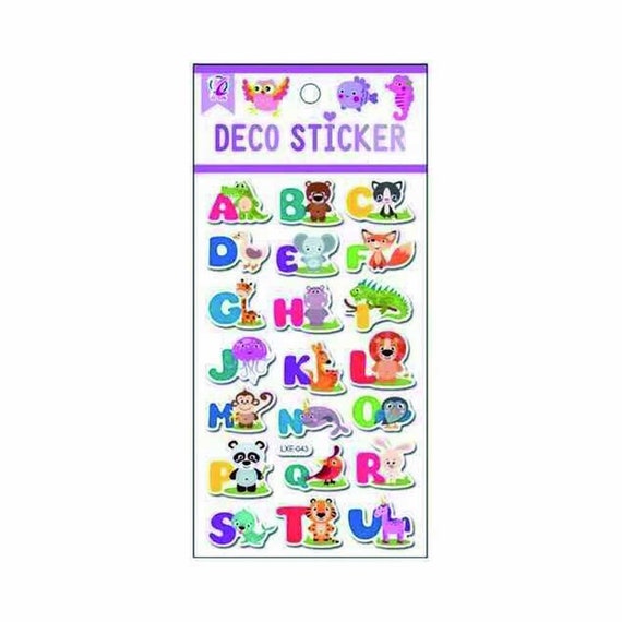 Surtido en relieve y números Pegatinas Niños Regalos - Etsy España