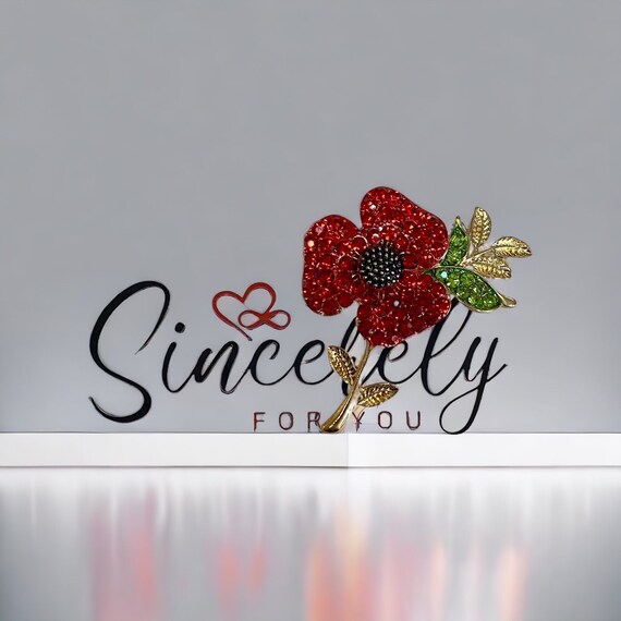 Sparkly poppy deals brooch
