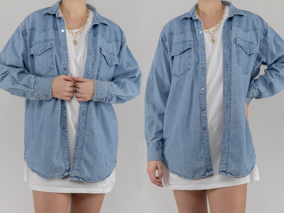 Vintage Denim Button-Up