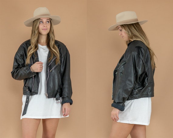 Black Motorcycle Leather Jacket