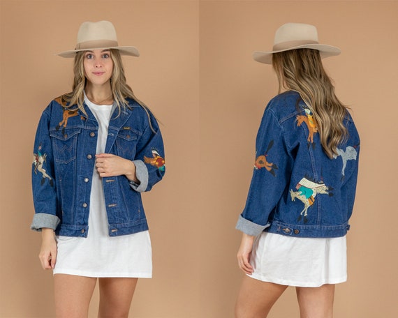 80'S Wrangler Hand-Painted Denim Jacket