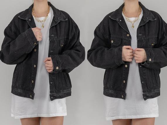 90's Lee Black Denim Jacket