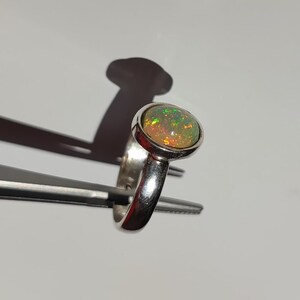 Pinfire Opal Ring. 925 Sterling silver Natural Ethiopian Opal Ring. Welo Opal. Opal High quality ring. Handmade.Real Opal Ring. image 2