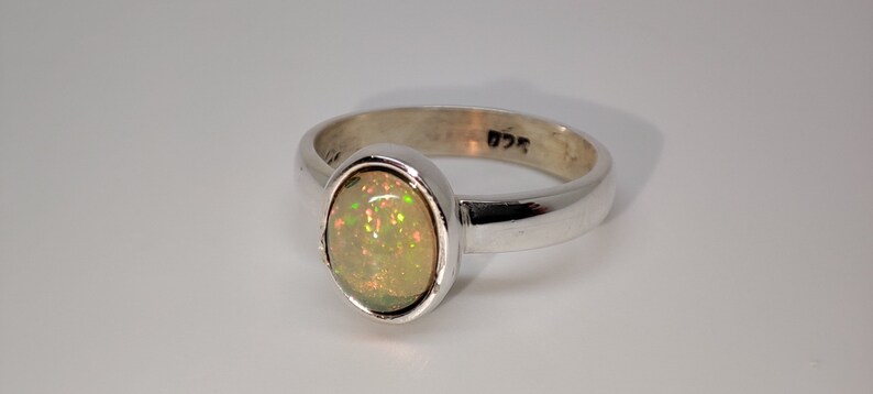 Pinfire Opal Ring. 925 Sterling silver Natural Ethiopian Opal Ring. Welo Opal. Opal High quality ring. Handmade.Real Opal Ring. image 6