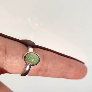 Pinfire Opal Ring. 925 Sterling silver Natural Ethiopian Opal Ring. Welo Opal. Opal High quality ring. Handmade.Real Opal Ring. image 8