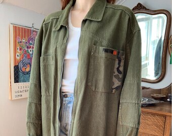 PHAT FARM 半袖ジップアップジャケット XXL パイル 豪華刺繍 00s Vintage 00s Phat Farm Men's Denim Jacket/streetwear/hip Hop - Etsy