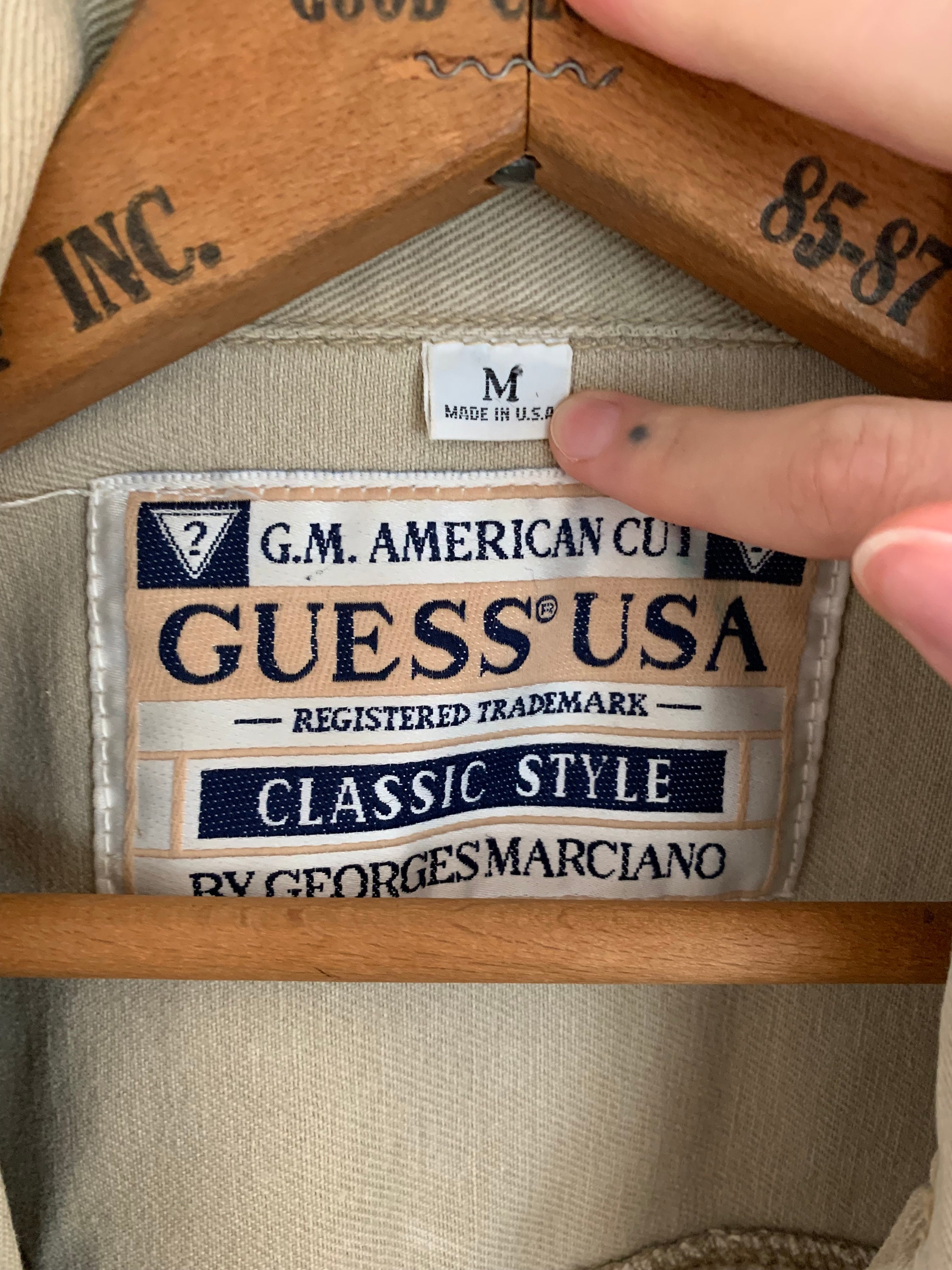 Vintage 90s Guess Taupe Denim Jacket / Size M - Etsy