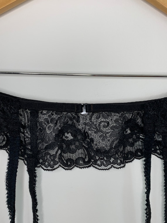 h&m garter belt Vintage H&M Garter Belt Black Lace Bows Size Small Lingerie 671390 main image 1