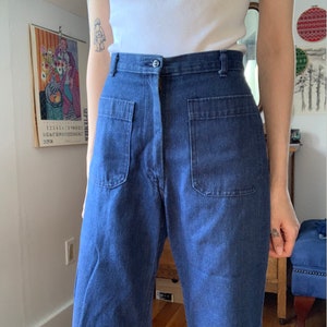 Vintage Late 1960s USN Denim Sailor Pants - Raleigh Vintage