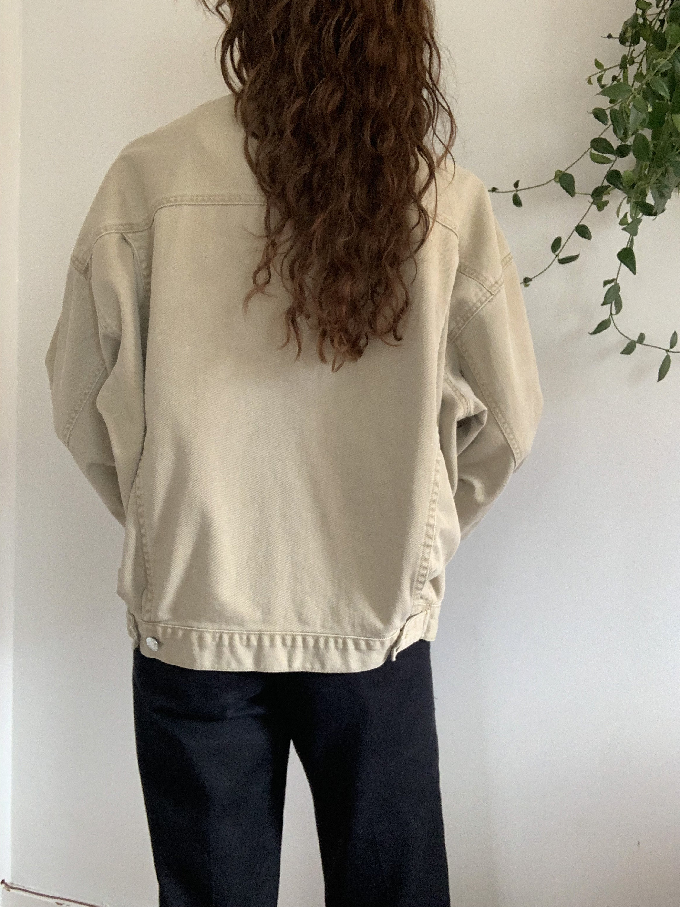 Vintage 90s Guess Taupe Denim Jacket / Size M - Etsy