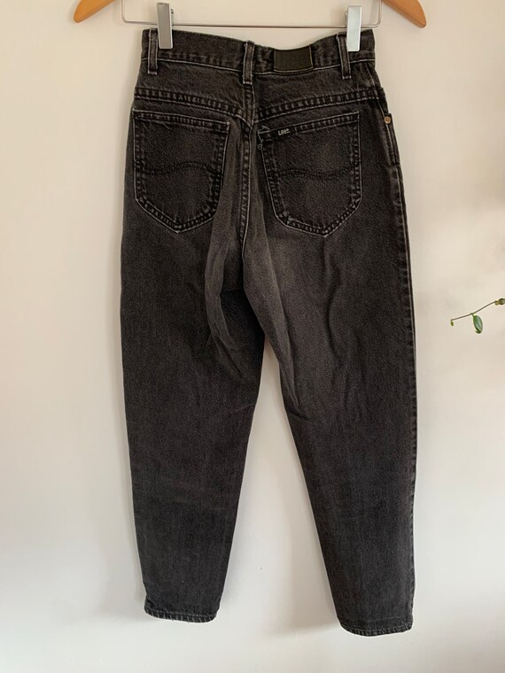 Vintage 90s Lee Black Tapered Jeans / Size XXS-XS - image 5