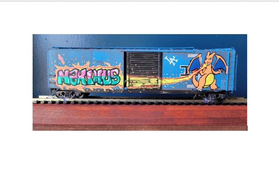 Custom Designed HO Model Train Graffiti Car Etsy