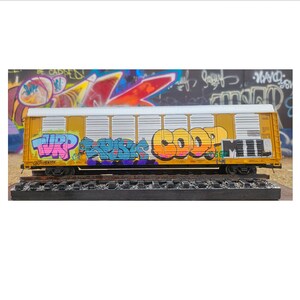 Custom Designed HO and O Scale Model Train Graffiti Car