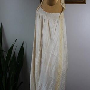 Antique 1920s Slip Dress Size M Vintage 20s Art Deco Floral Silk and Lace Flapper Underdress Slip Size Medium image 4