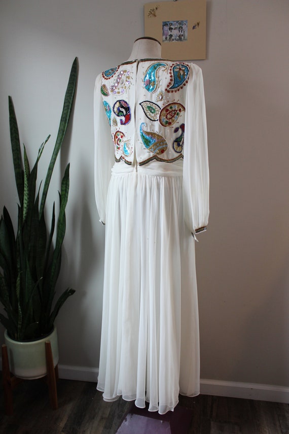 70s Vintage Beaded Jack Bryan Gown | Size XS | Vi… - image 4